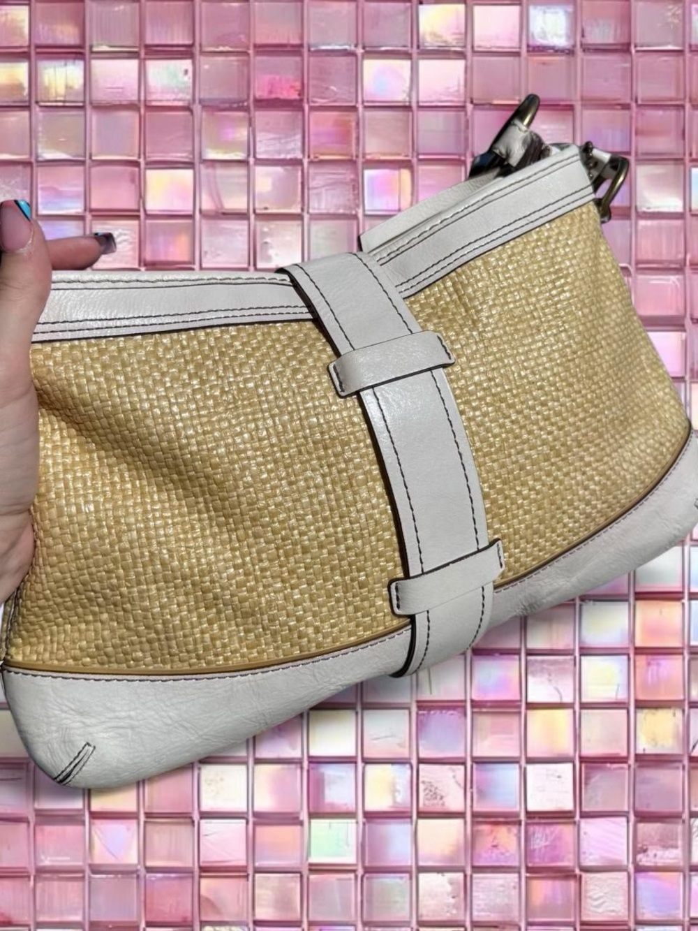 Rare Coach Legacy Straw Tote 🤍✨ - Picture 3 of 6